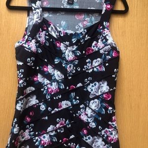 WHBM Sleeveless Floral Top